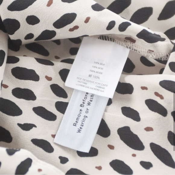 J Crew 100% Silk Animal Print Ruffle Cami Top - Picture 5 of 5